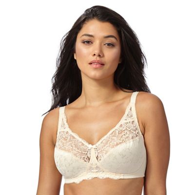 Nude lace non wired full cup bra